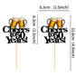 Ercadio malt-inspired Party Cupcake Toppers, 28 PCS, Cheers to 50 Years Decor, White-50