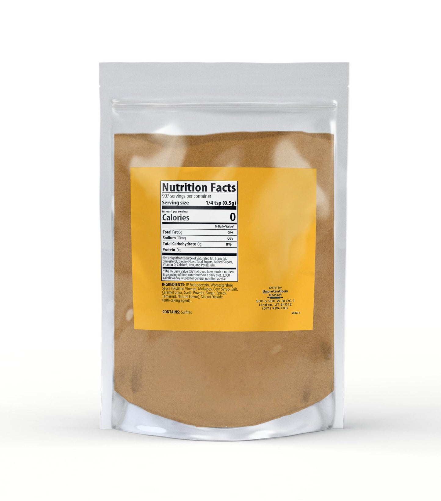 Unpretentious Worcestershire Sauce Powder, 1Lb, Marinades, Umami Flavor, Bloody Mary Ingredient