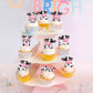 Cyodoos Edible Cow Cupcake Toppers - 40Pcs Wafer Paper Farm Animal Picks for Kids Birthday Party Decorations