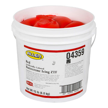 Rich'S Jw Allen Pre-Whipped, Red Buttrcreme Icing Ztf, 15Lb Pail
