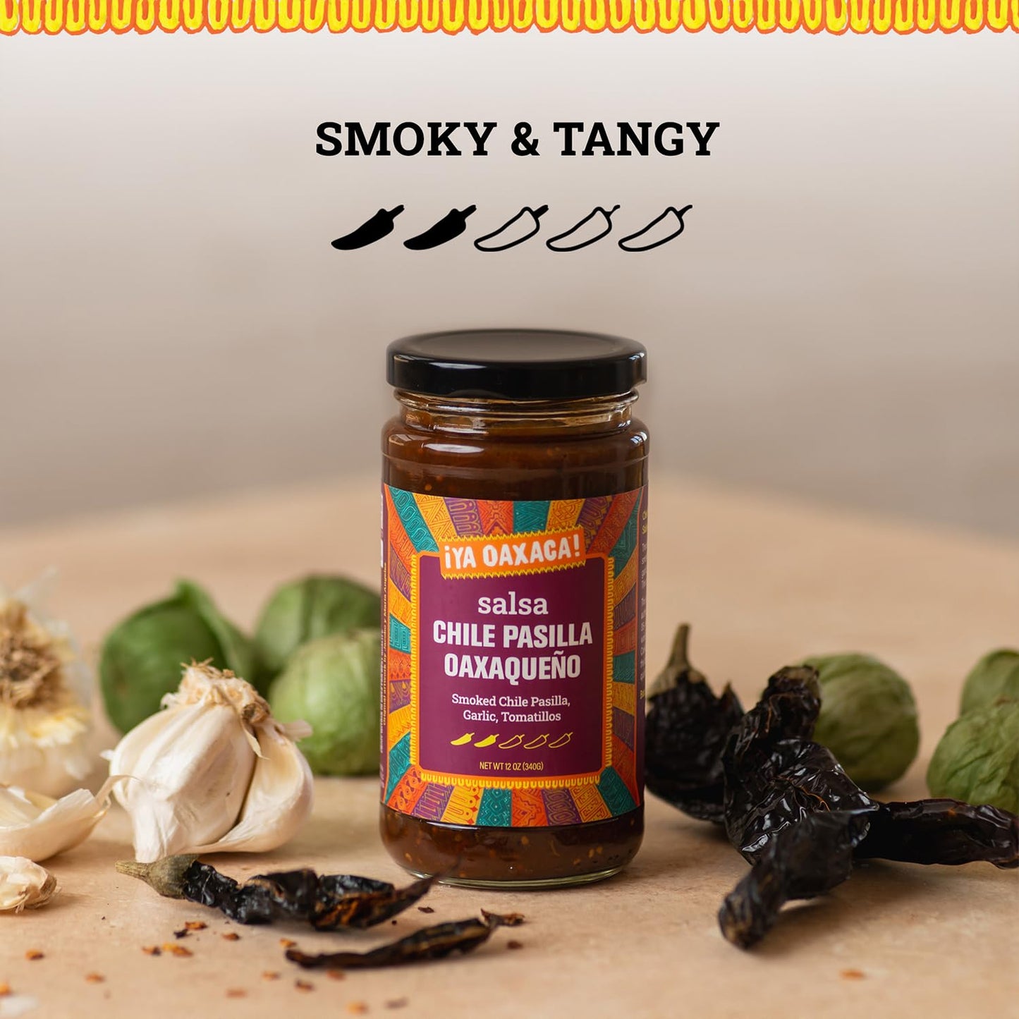 Ya Oaxaca Salsa Chile Pasilla Oaxaqueño, Gluten Free, Non-GMO, Vegan, 12 Ounces (Pack of 3)