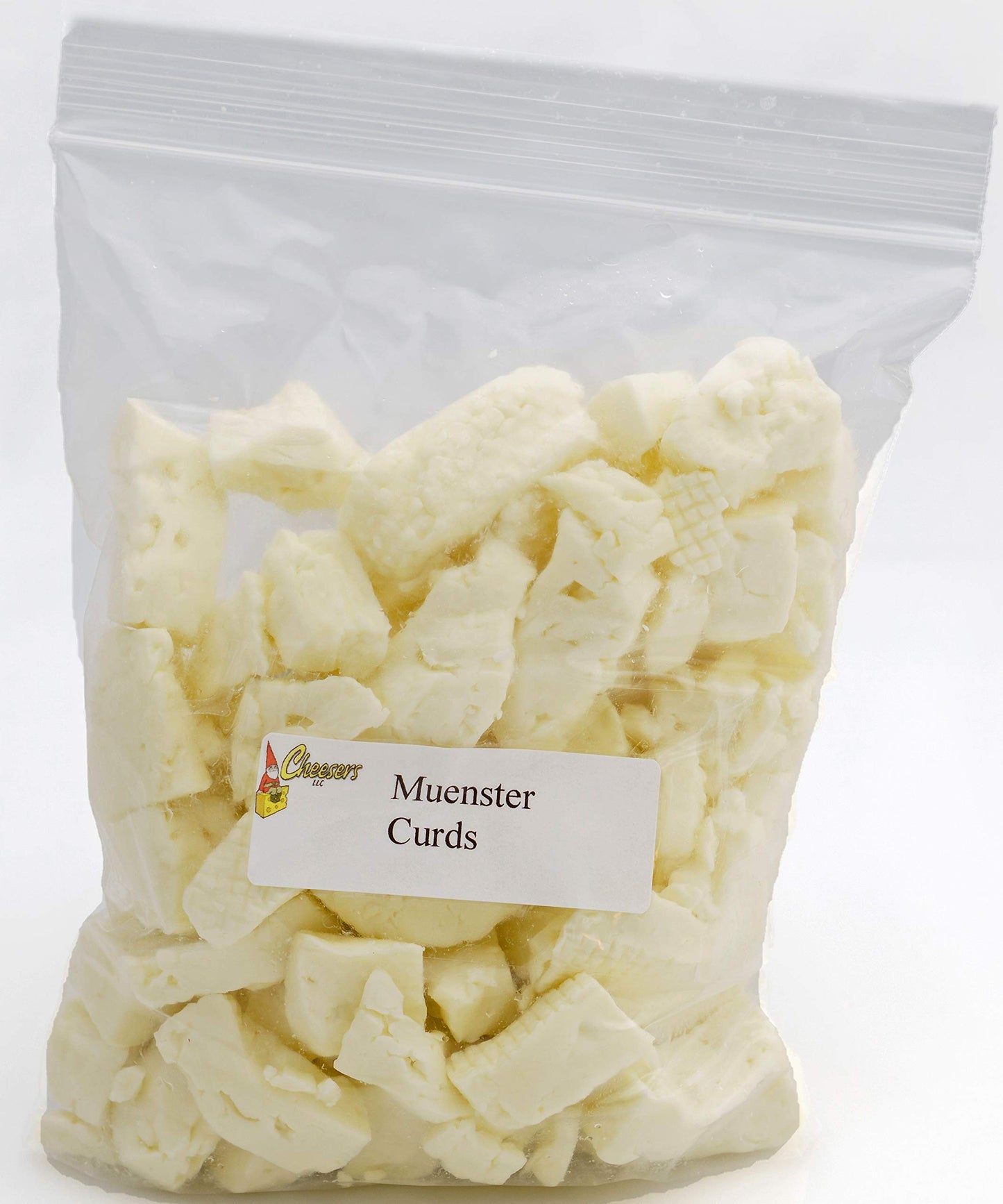 Cheesers Muenster Cheese Curds 1 LB (2 Pack) - Fresh Cheese Snack, 16 Ounce Total Weight
