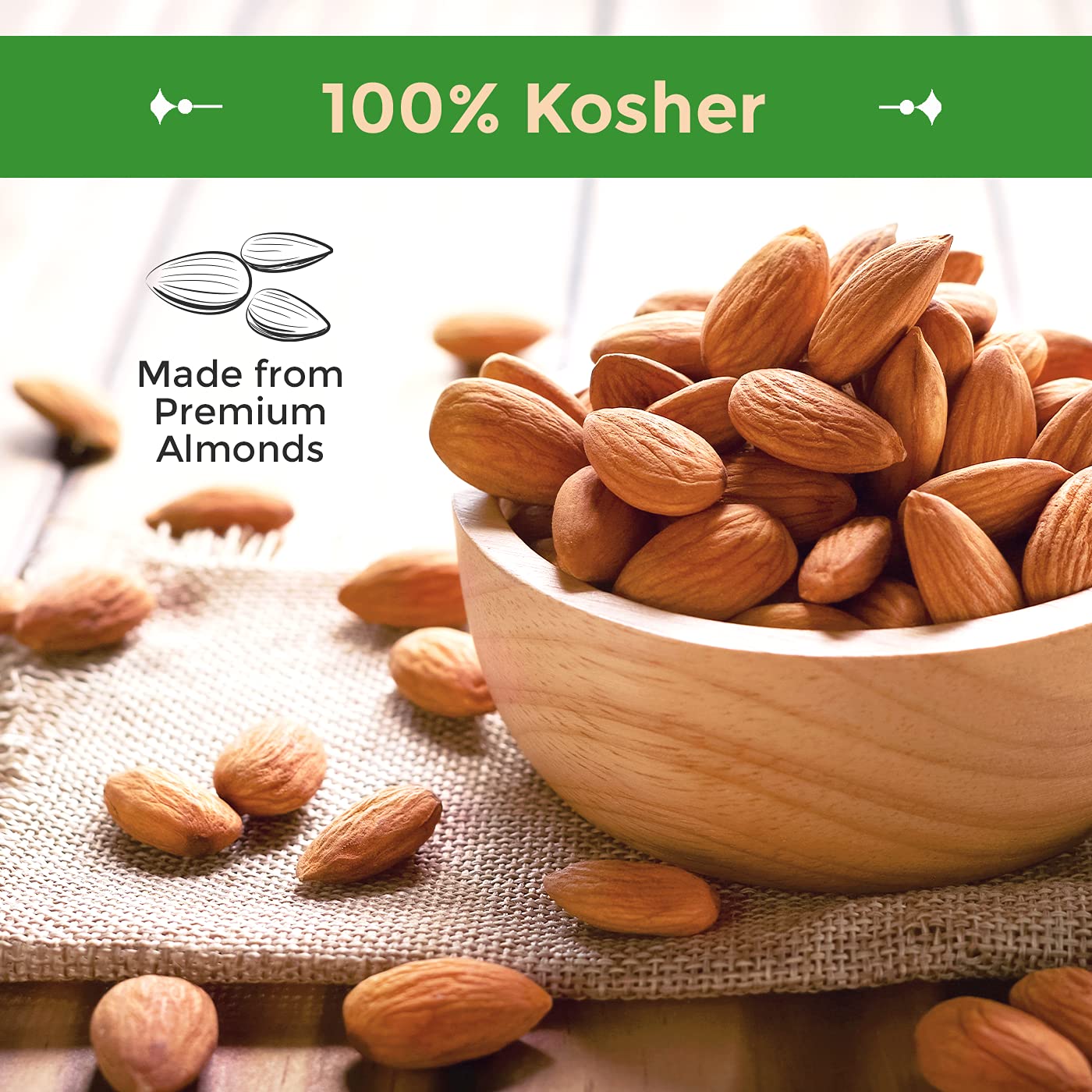 Sincerely Nuts Roasted Whole Unsalted Almonds No Shell - 2Lb Bag - Incredibly Tasty - Sealed for Freshness - Healthy Nutrients