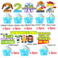 Two Infinity And Beyond Birthday Decorations Two Infinity And Beyond Birthday Cupcake Toppers And Wrappers For 2Nd Birthday Cart
