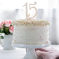 Hatcher Lee Bling Crystal Quinceañera Happy 15 Birthday Cake Topper - Best Keepsake | 15Th Party Decorations Gold