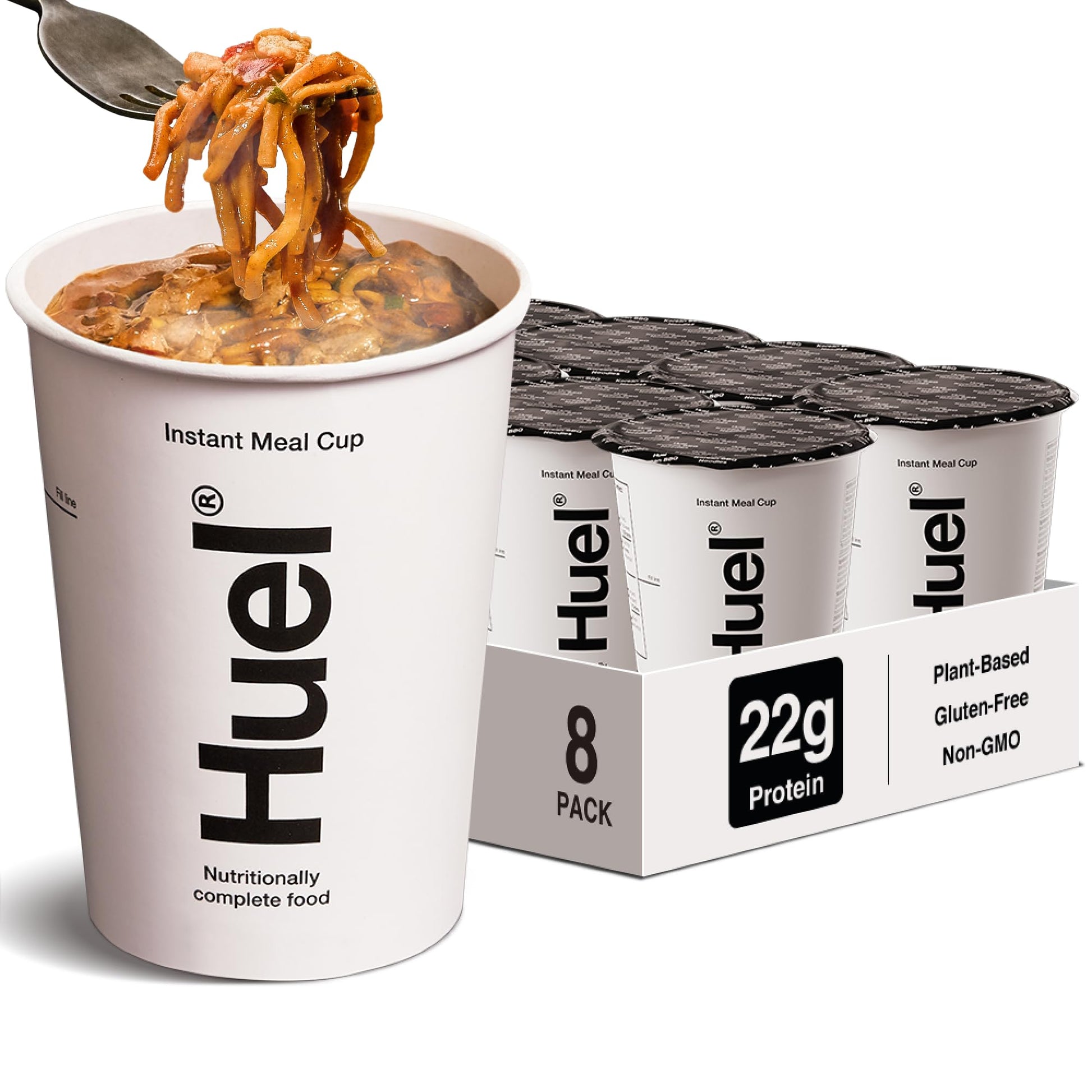 Huel Hot and Savory Cups | Korean BBQ | 25g Protein Plant Based Instant Meal | 27 Vitamins and Minerals | 100% Nutritionally Com