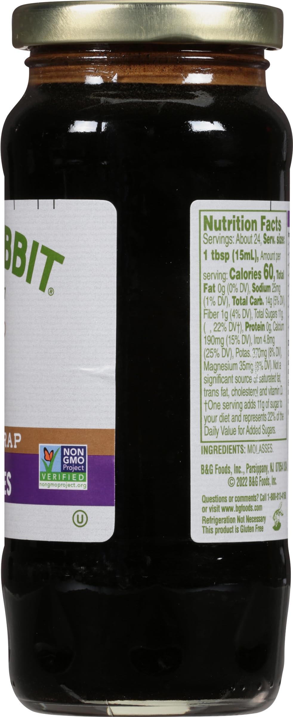 Brer Rabbit Unsulphured Molasses, Blackstrap, 12 Ounce