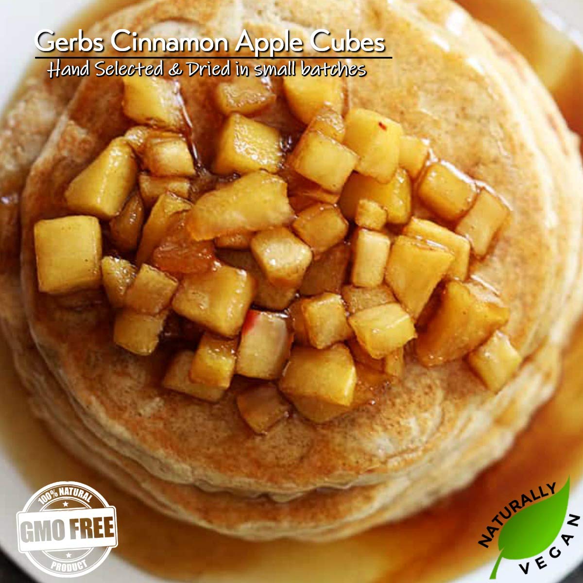 Gerbs Dried Cinnamon Sugar Apple Cubes 4 Lbs. | Freshly Dehydrated Resealable Bulk Bag | Top Food Allergy Free | Sulfur Dioxide