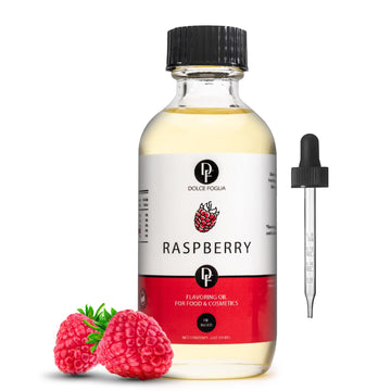 Dolce Foglia Raspberry Flavoring Oils - 2 Oz. Multipurpose Flavoring Oil for Candy Making, Extracts and Flavorings for Baking, L