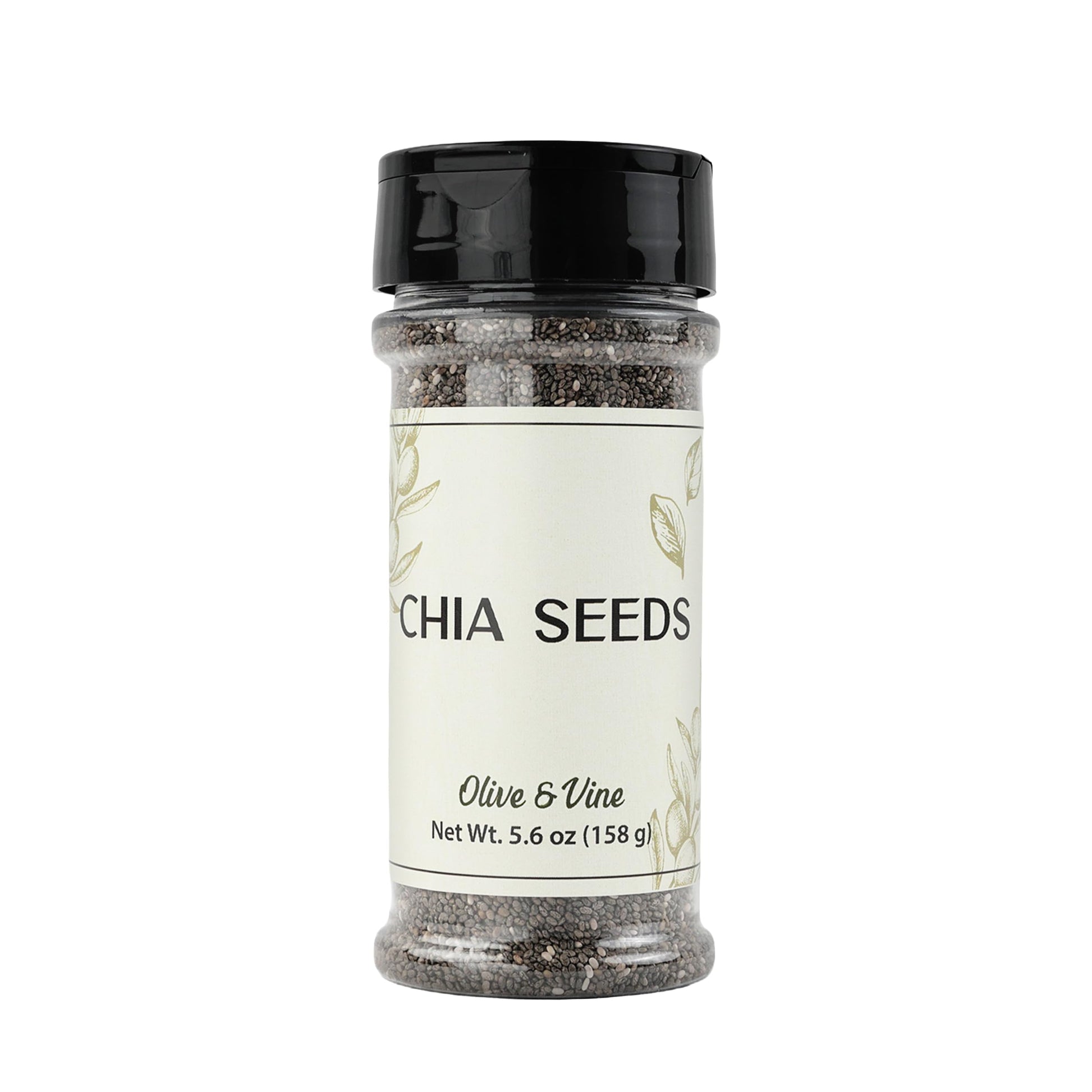 Olive & Vine Chia Seeds, Nutty Flavor, for Smoothies & Baking, Rich Tradition, Authentic Taste, for Global Recipes (5.6 Ounce)