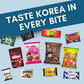 UNHAS Korean and Japanese Snack Box – 50 Count Variety Pack of Individually Wrapped Snacks, Candy, Chips, Cookies for All Ages