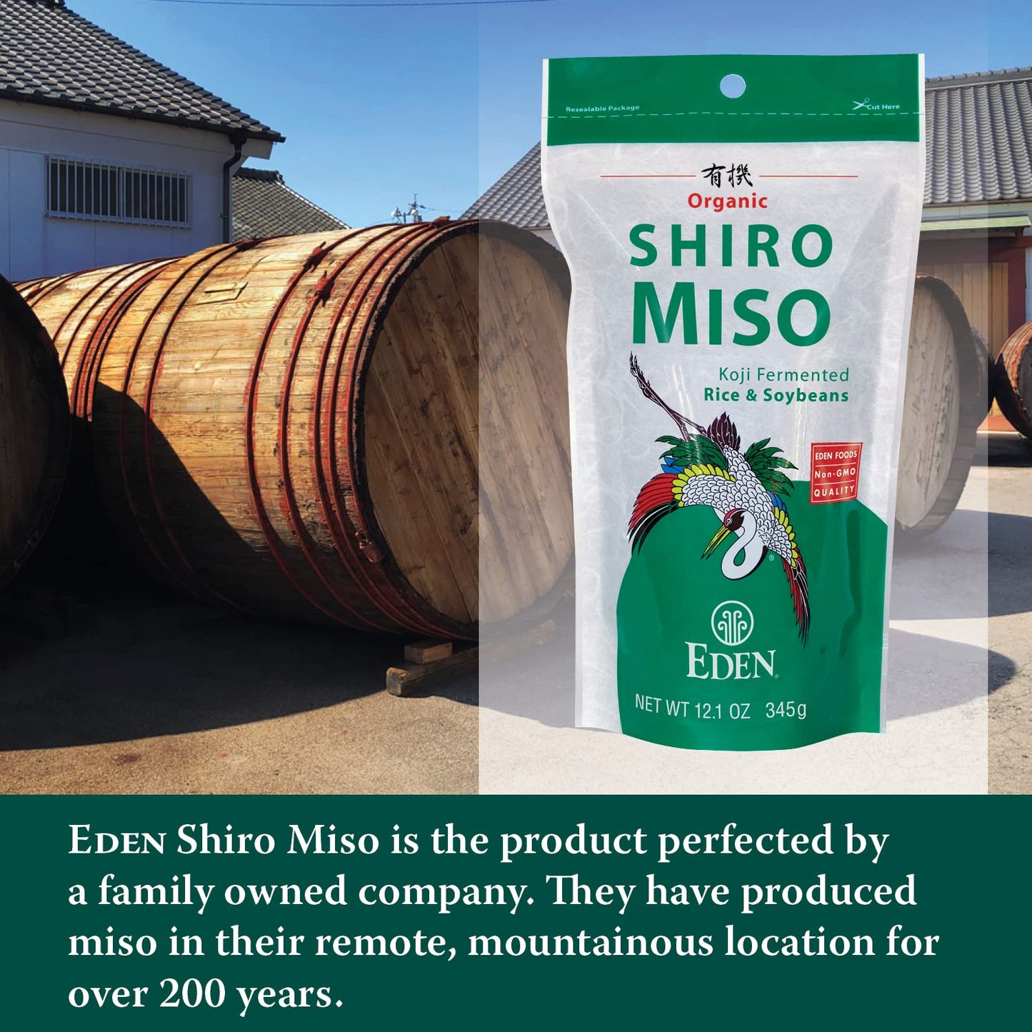 Eden Organic Shiro Miso, Sweet White Miso Paste, Less Sodium, Koji Fermented Rice And Non-Gmo Soybeans, Traditionally Made In Japan, 12.1 Oz