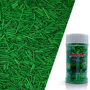 Green Jimmy Sprinkles Edible Mix Size Jimmies Cake Decorations Soft Jimmies for Topping Ice Cream, Cookies, Cakes, Wedding Party