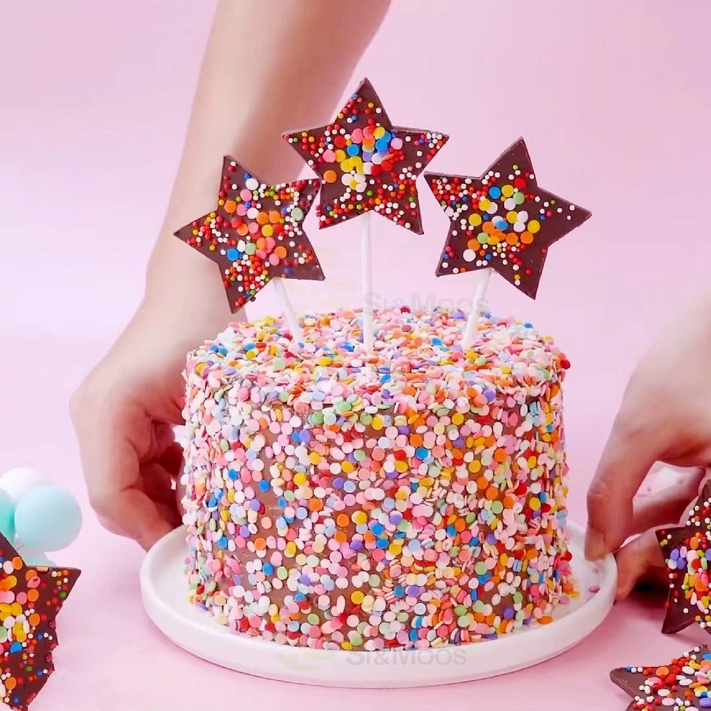 Se Si&Moos Rainbow Funfetti Sprinkles Pastel Confetti Sprinkles Edible Confetti Sequins Neon Sprinkles Quin Sprinkles Carnival S