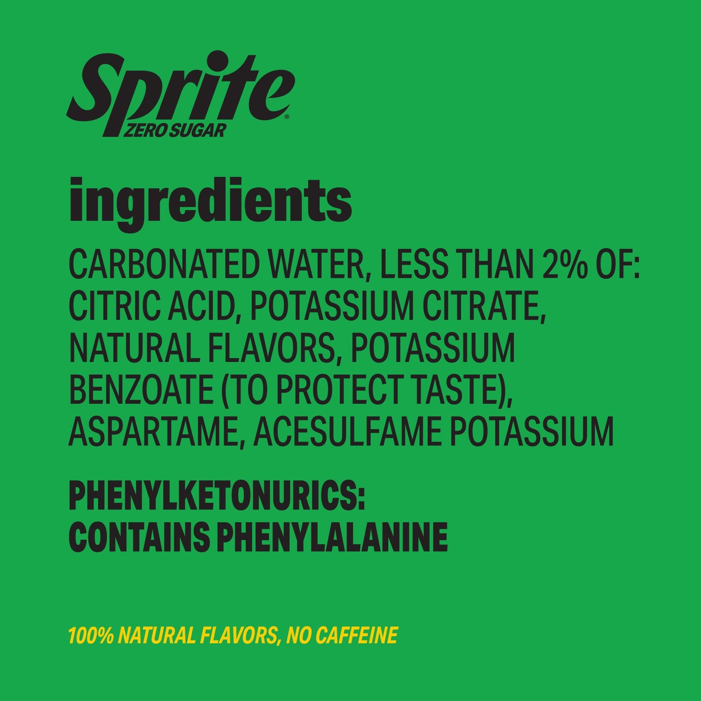Sprite Zero Sugar Diet Soda, Lemon Lime, 7.5 fl oz, Pack of 10, Clear