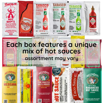 Hot Sauce Variety Pack Box 40 Single Serve Packets Up To 15 Brands Gift Box For Hot Sauce Lovers Travel Lunches Meal Prep By June Street Market