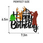 Ohiviaaa Deer Hunting Cake Topper Gone Hunting Hunter Camping Themed For Kids Boy Girl Men Happy Birthday Party Supplies Black G