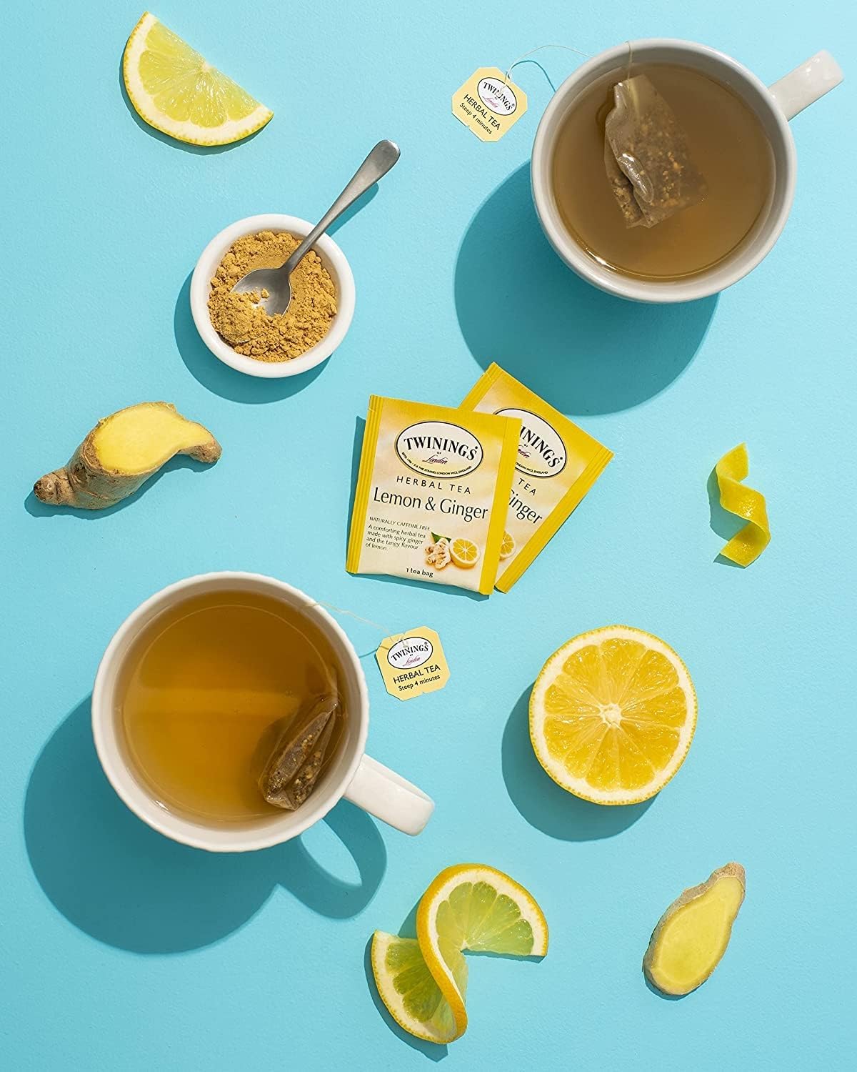 Twinings Tea, Tea, Lemon & Ginger, Pack Of 6, Size 50 Bag - No Artificial Ingredients6