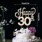 Lingteer Happy 30Th Birthday Gold Rhinestone Cake Topper - Cheers To 30Th Birthday Thirty Years Old Anniversary Party Cake Cente