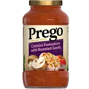 Prego Cremini Pomodoro With Roasted Garlic Pasta Sauce, 23.5 OZ Jar