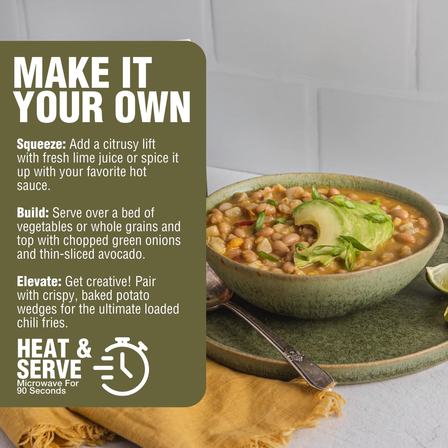PLANTSTRONG Creamy White Bean Chili Soup - Organic, Plant-Based, Non-GMO, Vegan, High Protein Chili Soup