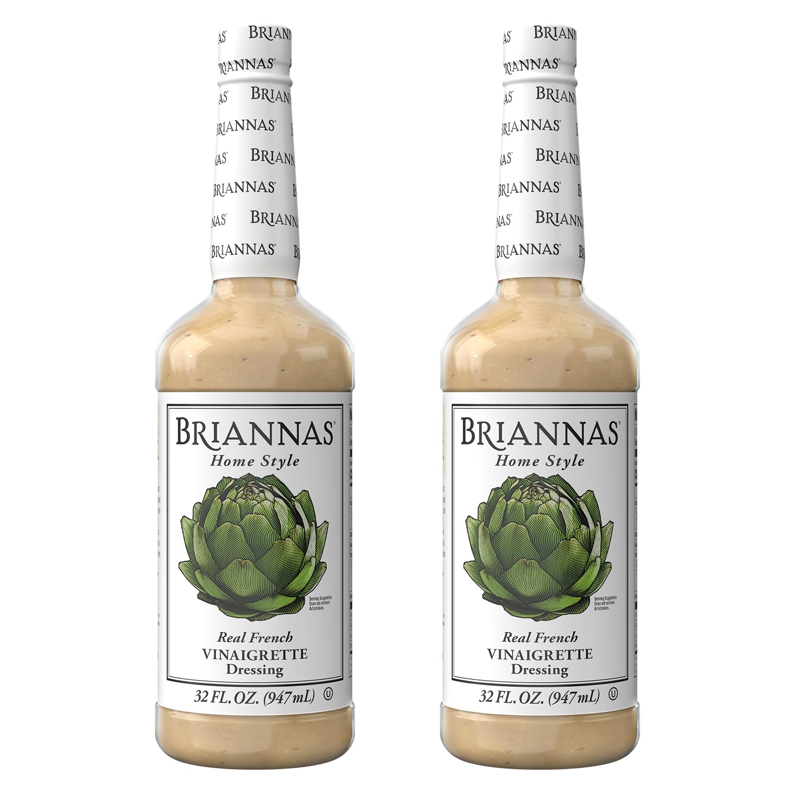 BRIANNAS - Home Style Real French Vinaigrette Dressing - Fine Salad Dressing made with Premium Ingredients - Sugar Free Dressing