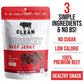 Clean Jerky Co. Old Fashioned Dry Zero Sugar Beef Jerky, Salt & Pepper Flavor, 3 Ounce Protein Snack, No MSG, No Sugar, No Nitrates