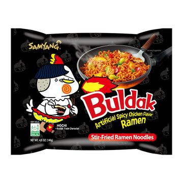 Samyang Buldak Hot Spicy Chicken Stir Fried Ramen Noodles, 4.94 oz (Pack of 20)