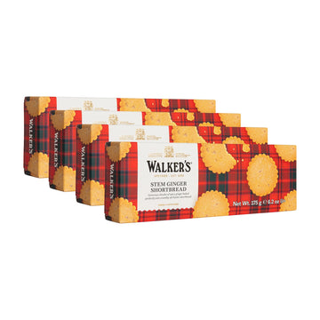 Walkers Shortbread Stem Ginger Cookies, Pure Butter Shortbread Cookies, 62 Oz Box (Pack Of 4)