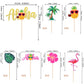 25 Pcs Tropical Theme Cupcake Toppers With Aloha Cake Topper Palm Tree Turtle Leaves Flamingo Pineapple Cupcake Picks For Summer