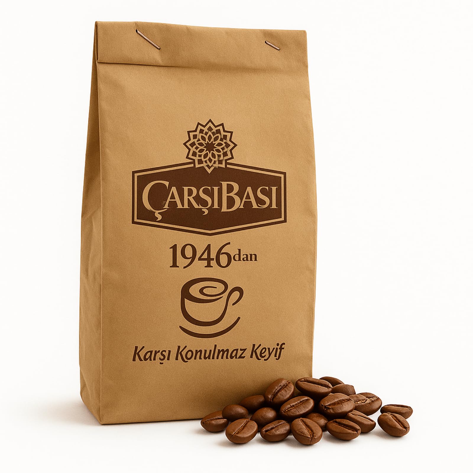 Arsibasi 1946 Turkish Coffee  Roasted & Ground 100% Arabica  Rich Aroma & Traditional Taste  500G (17.6 Oz) (62 Servings)  Traditional Dark Roast Ground Coffee