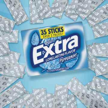 Wrigleys Extra Peppermint Chewing Gum Sugar Free Stick Rp 35 Ct