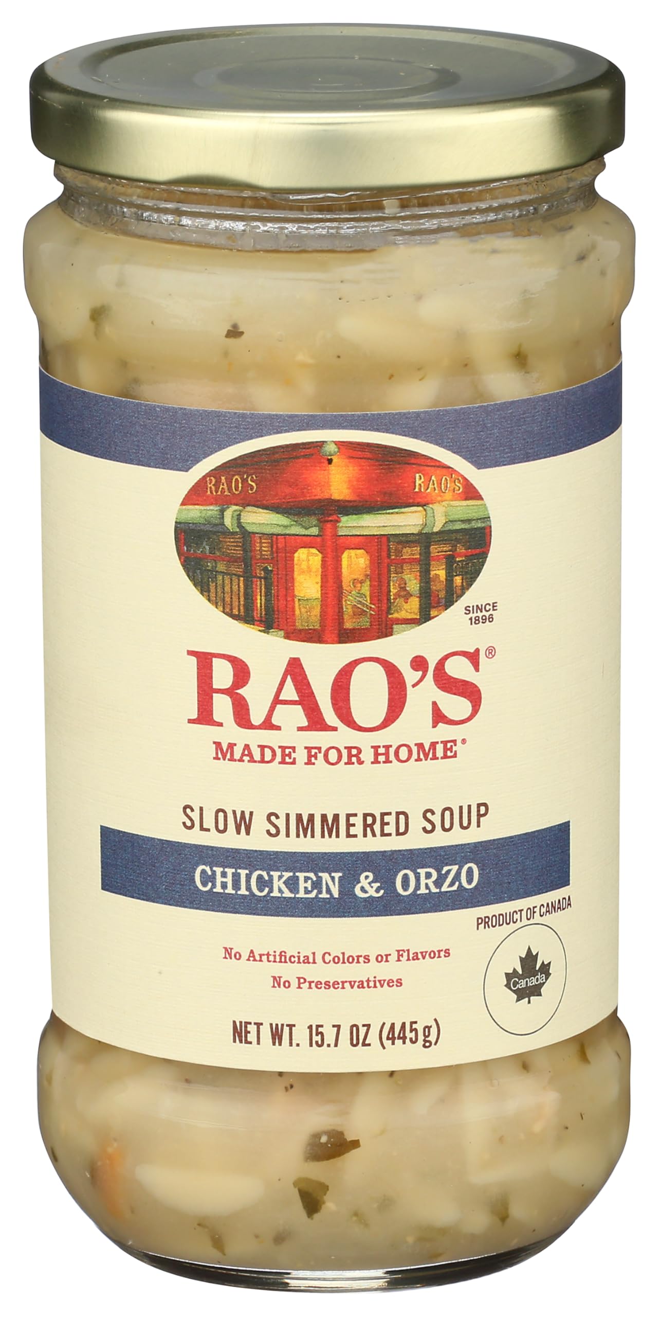 Raos Made for Home Chicken Orzo Soup  16 oz  Traditional Italian Heat and Serve Soup  Made with enhanced Quality Ingredients