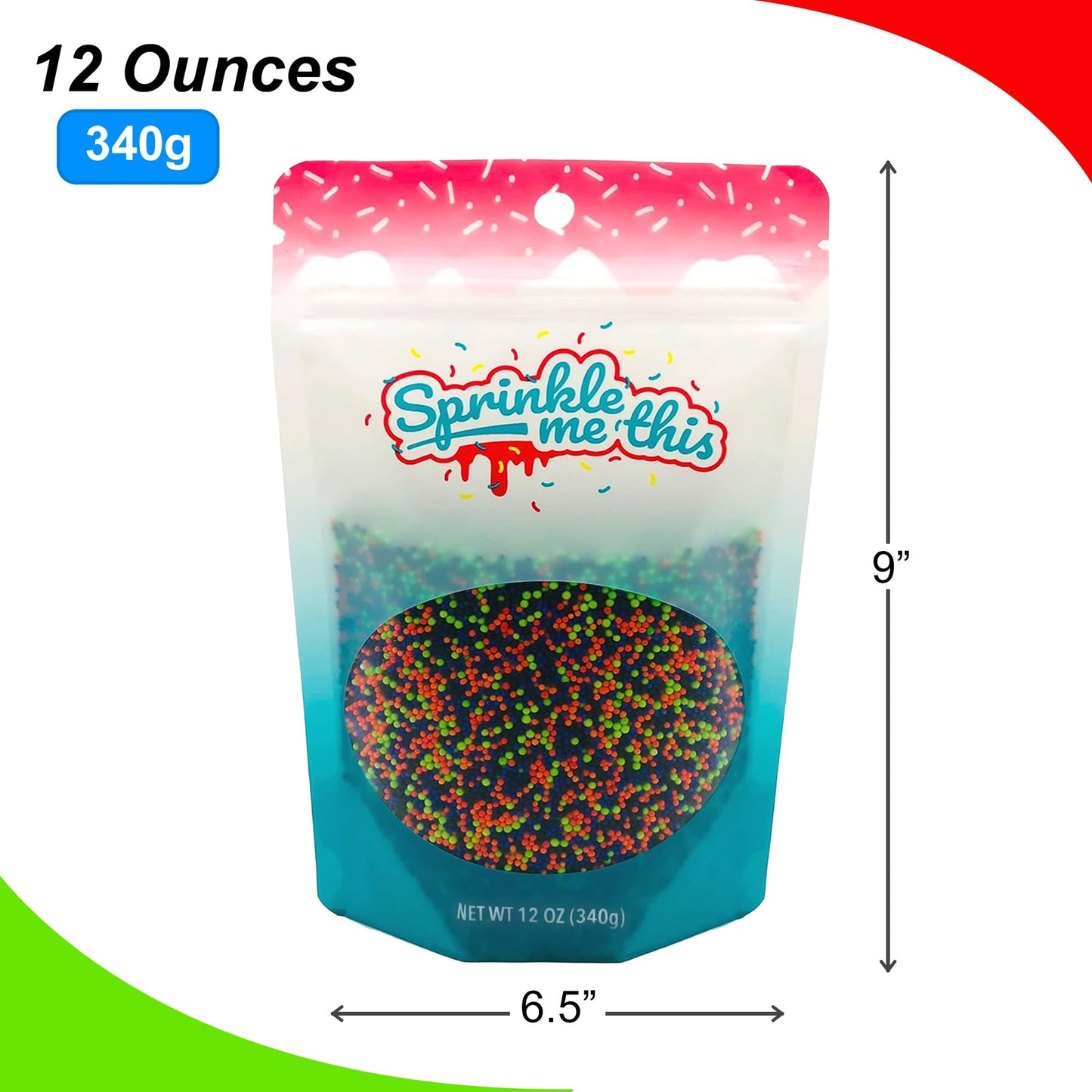Sprinkle Me This Halloween Nonpareils Sprinkles - 12 Oz for Cake, Cupcake & Dessert Decorating