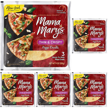Mama Mary s 7  Pizza Crust, Thin, 9 Ounce (Pack of 5)