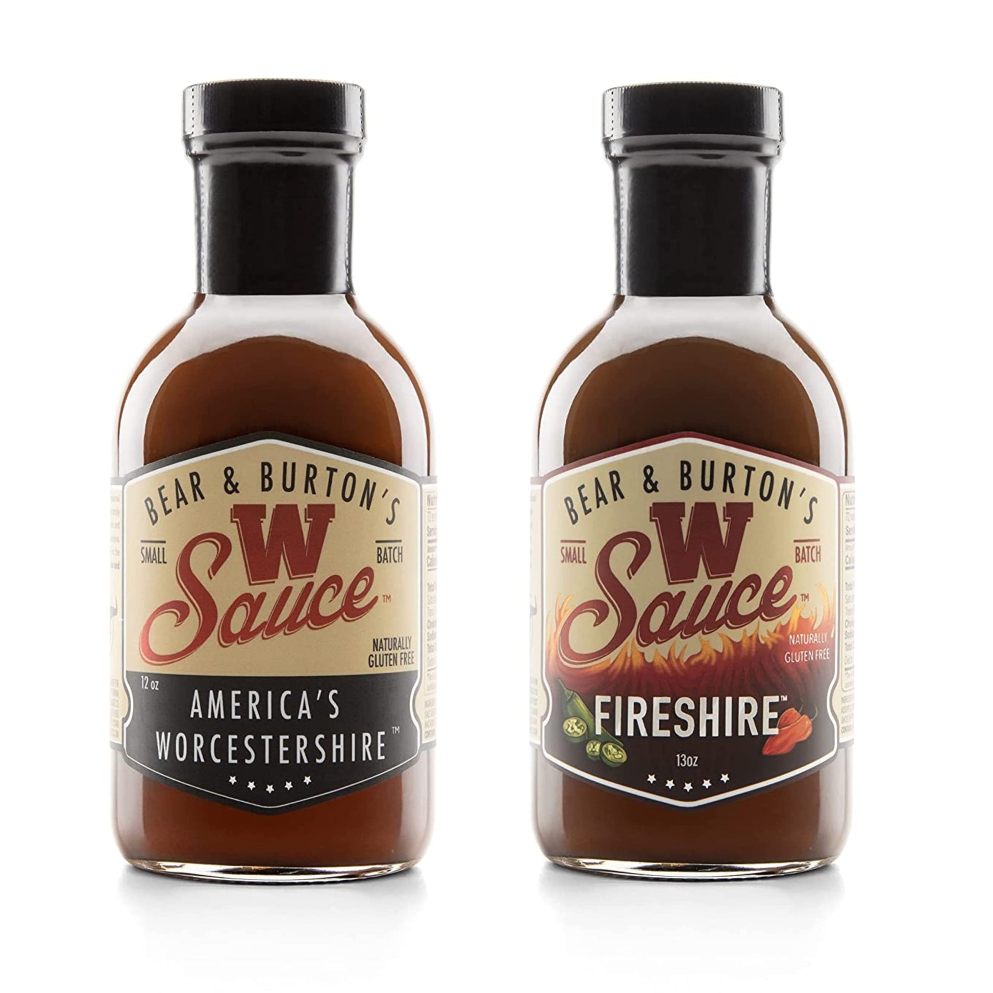 Bear & Burton'S W Sauce + Fireshire, Two Pack Fireshire And Original W Sauce, 12 Fl Oz Bear And Burtons W Sauce + Fireshire, Two