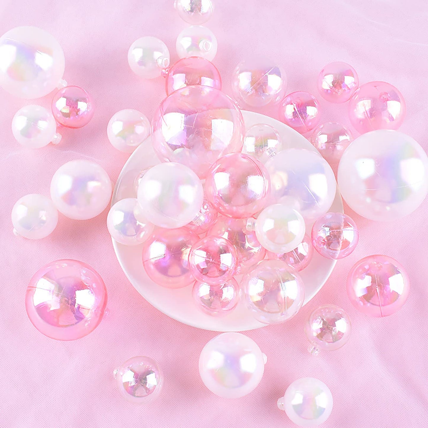 24 Pcs Balls Cake Toppers Bubble Mini Balloon Topper Pearl Insert Cupcake Diy Decoration For Wedding Anniversary Graduation Birt
