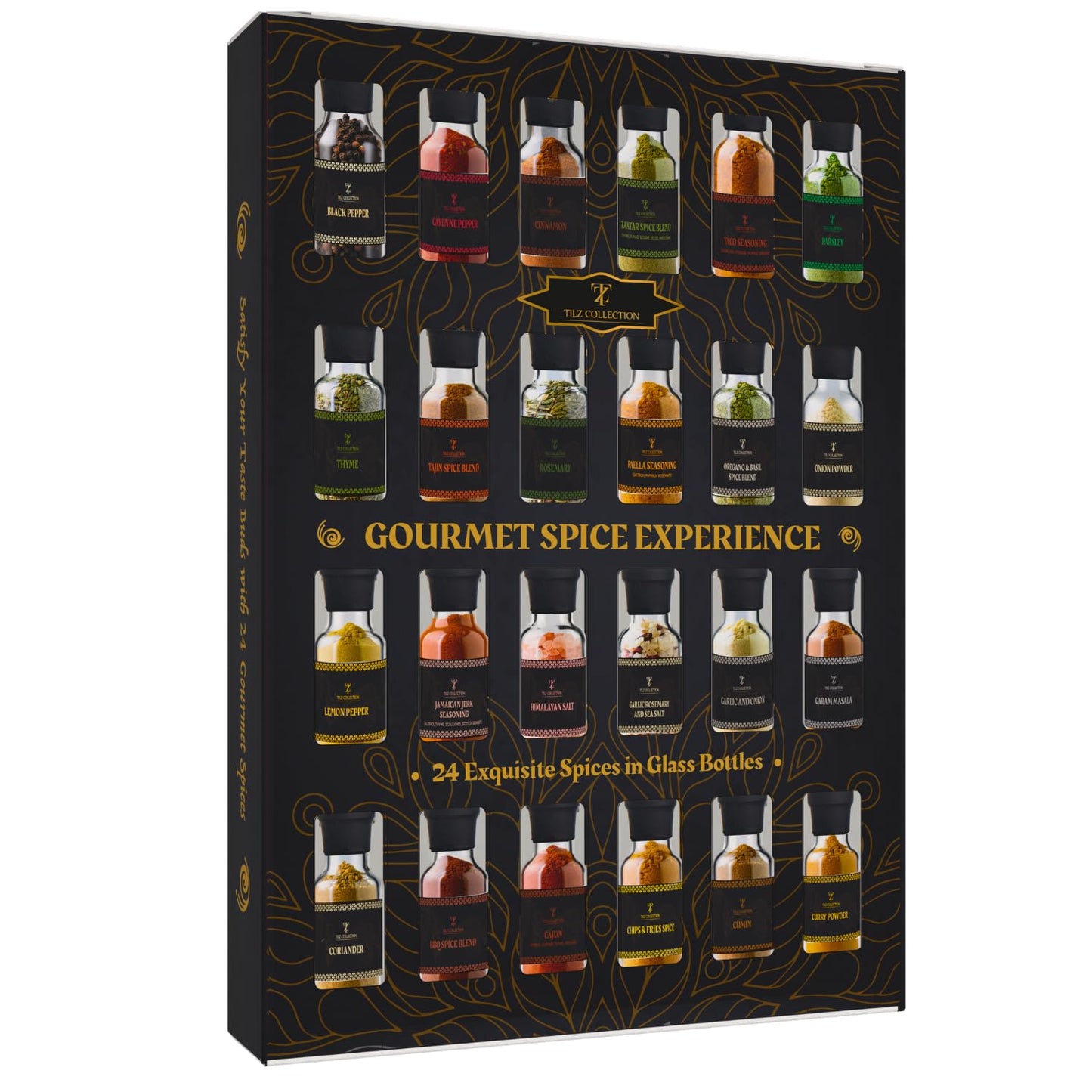 TILZ COLLECTION Spice Gift Set - 24 Gourmet Spices, All Purpose Seasoning, 10 Ounce