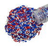 Homankit Patriotic Sprinkles Fourth of July Sprinkles Red White and Blue Jimmies Sprinkles Edible Sprinkle Candy Soft Jimmies To