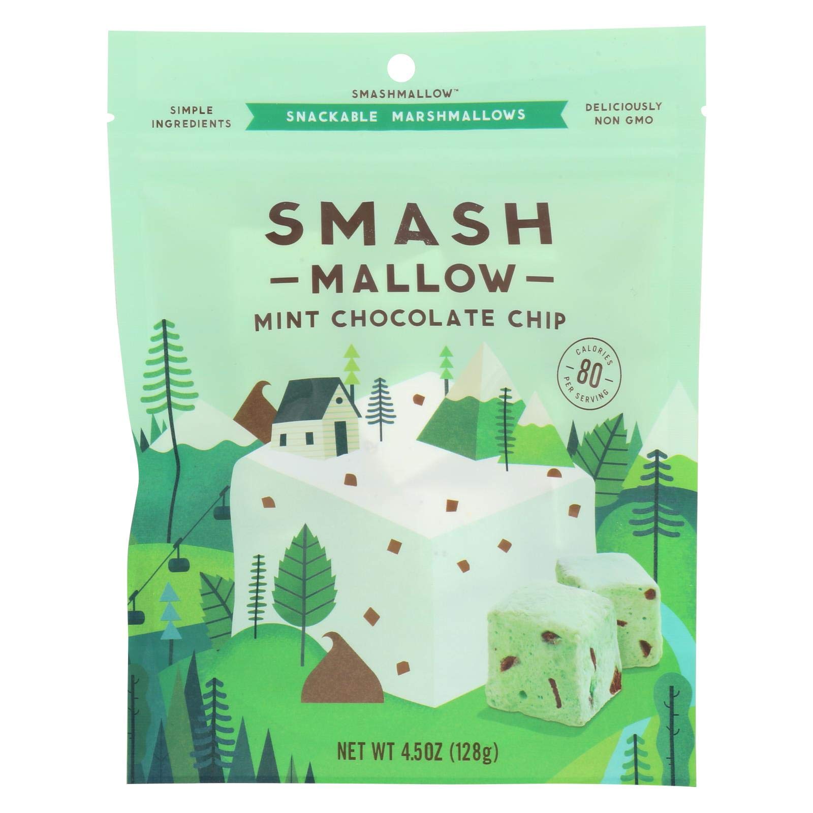 Smshma Marshmlw, Mint Cchip, Snack, Pack Of 12