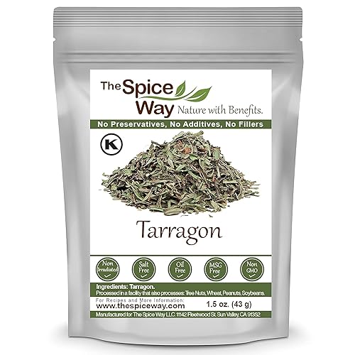 The Spice Way Tarragon Leaves - 1.5 oz Dried Herb for French Cooking Sauce