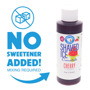 Hypothermias Shaved Ice And Snow Cone Syrup Unsweetened Flavor Concentrate - 4 Fl Oz - Makes 1 Gallon Of Ready To Use Syrup - Ch
