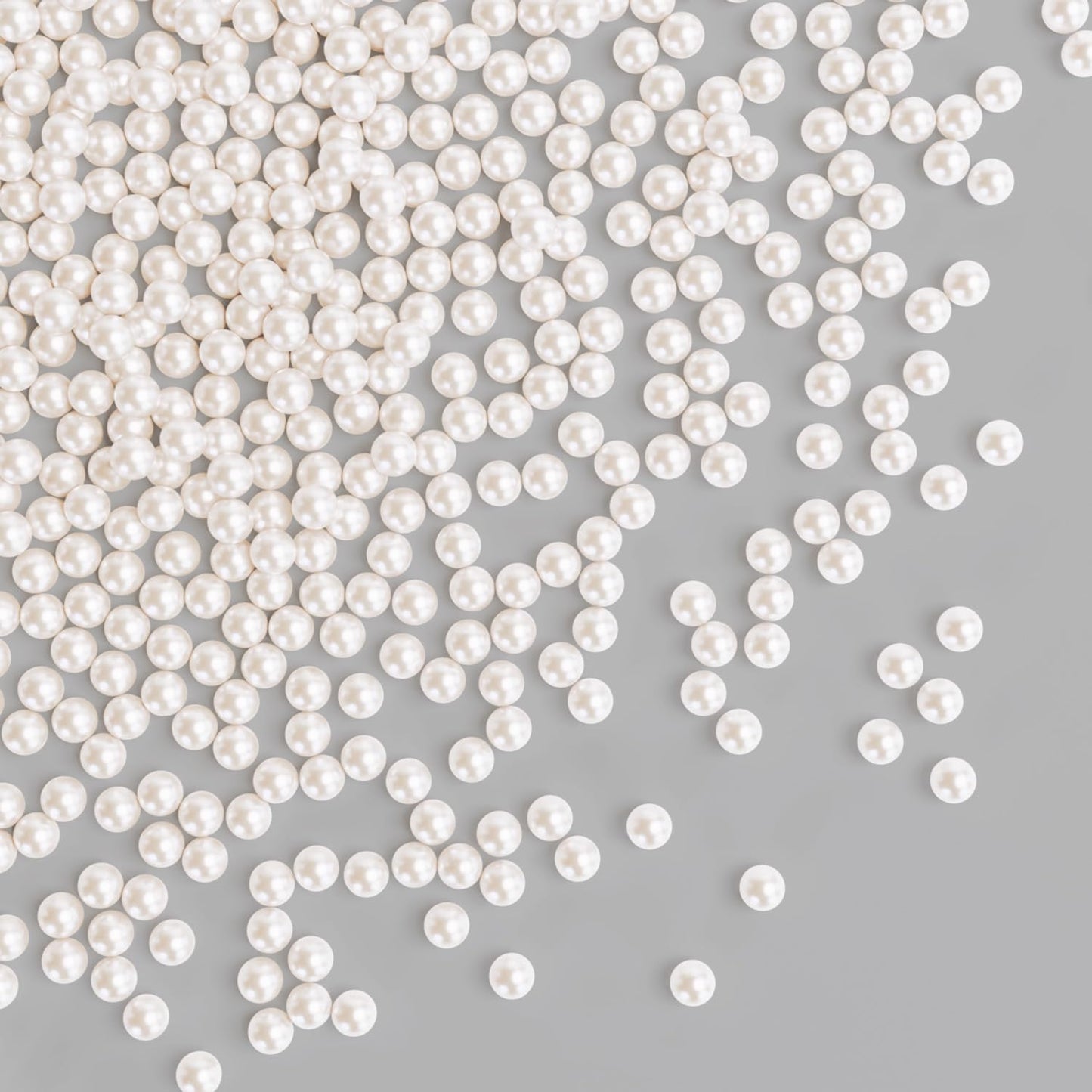 Bayep Edible Pearls for Cake Decorating 7mm White Sprinkles for Cookies, Baking, Ice Cream, Cupcake Topper Pearl Sprinkles Perfe
