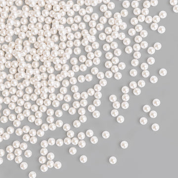 Bayep Edible Pearls for Cake Decorating 7mm White Sprinkles for Cookies, Baking, Ice Cream, Cupcake Topper Pearl Sprinkles Perfe