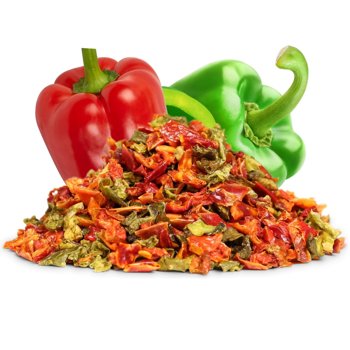 Its Delish Dehydrated Dried Bell Peppers Mix, 16 Oz Jumbo Container, Vegan, Kosher, Chopped & Dried Vegetable Spice Seasoning