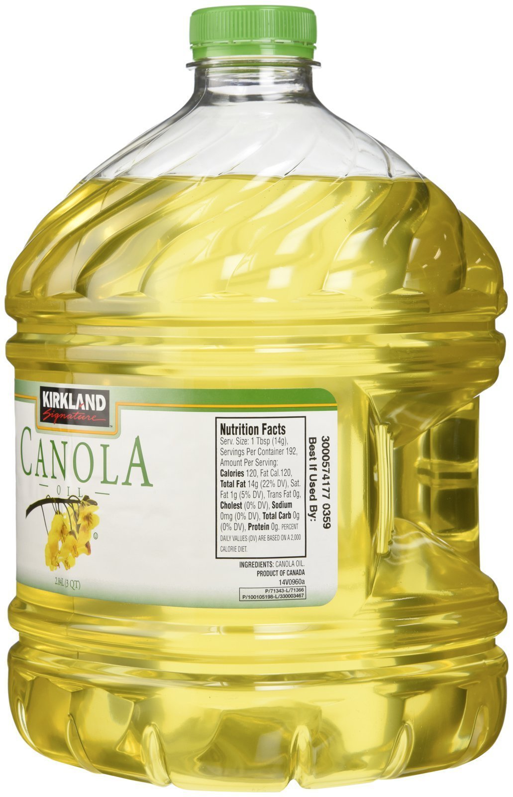 Kirkland Signature 100% Pure Canola Oil - 3 Qt - 2 Ct