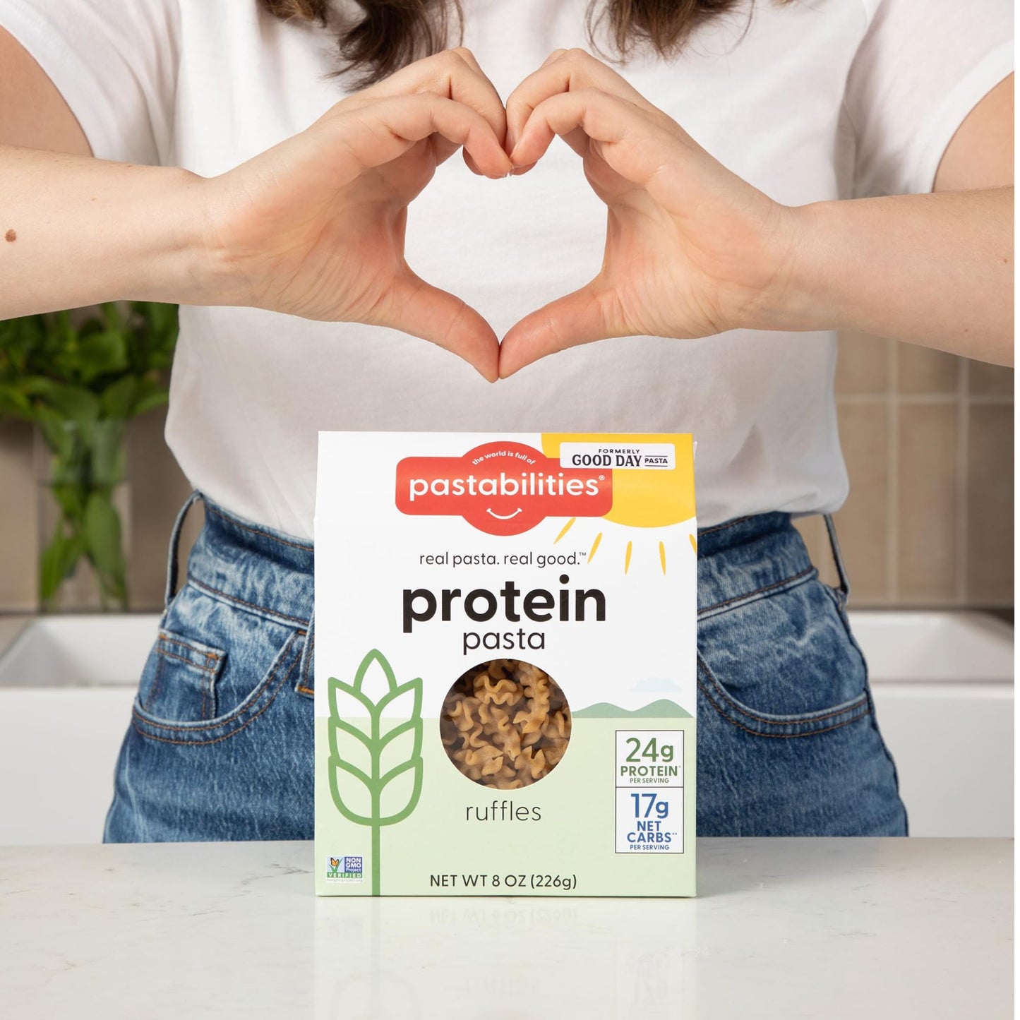 Pastabilities, Protein Pasta, Variety Pack (Penne & Ruffles) - 24g Protein & Low 12g Net Carb - High Protein Delicious Taste & T