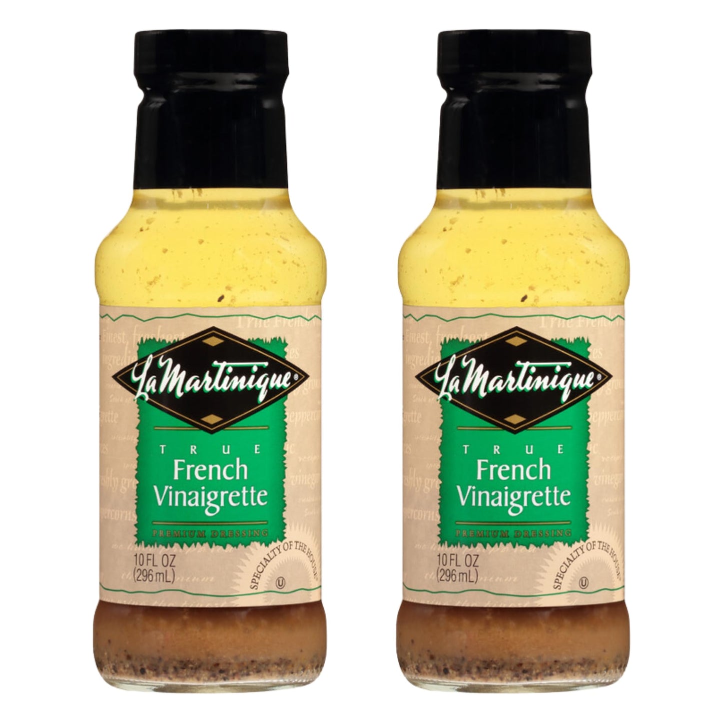 LA MARTINIQUE True French Vinaigrette Dressing, 10 Ounce Bottle, Pack of 2