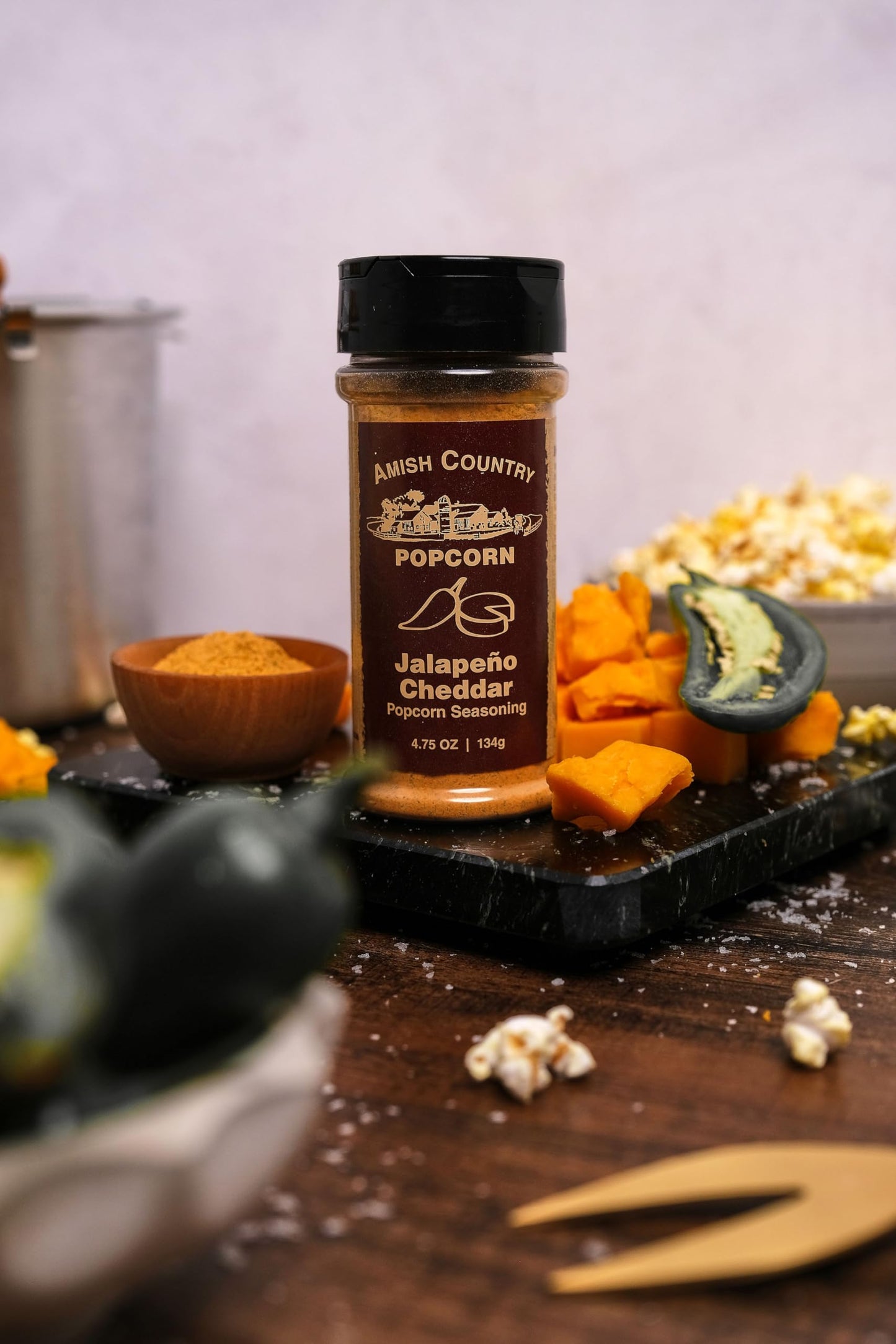 Amish Country Popcorn | Jalapeno Cheddar Seasoning - 4.75 oz | Old Fashioned, Non-GMO and Gluten Free
