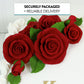 Global Sugar Art Exquisite Rose & Leaf Sugar Cake Flowers Tray Deep Red, Unwired By Chef Alan Tetreault